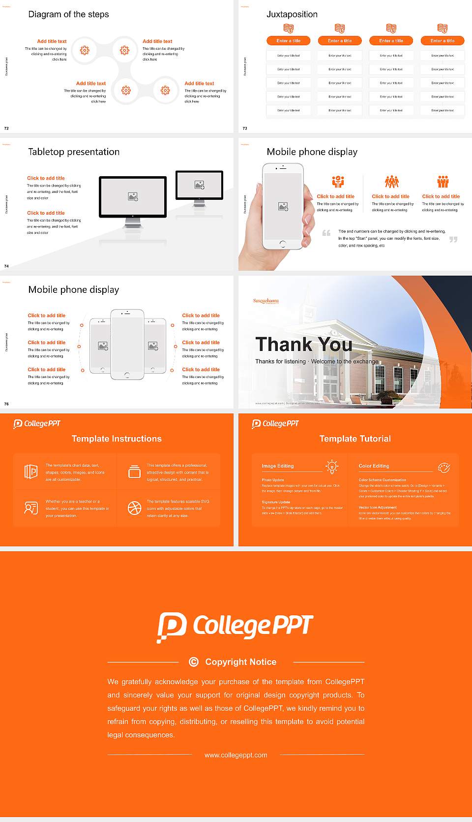 Susquehanna University Competition/Entrepreneurship Contest PPT Template16:9 ratio PPT effect preview image9