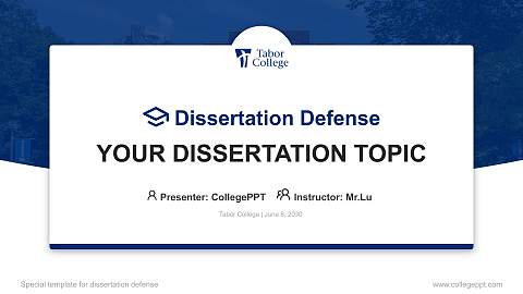 Tabor College Graduation Thesis Defense PPT Template