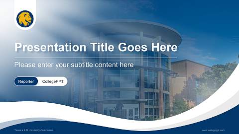 Texas a & M University-Commerce Lecture Sharing and Networking Event PPT Template