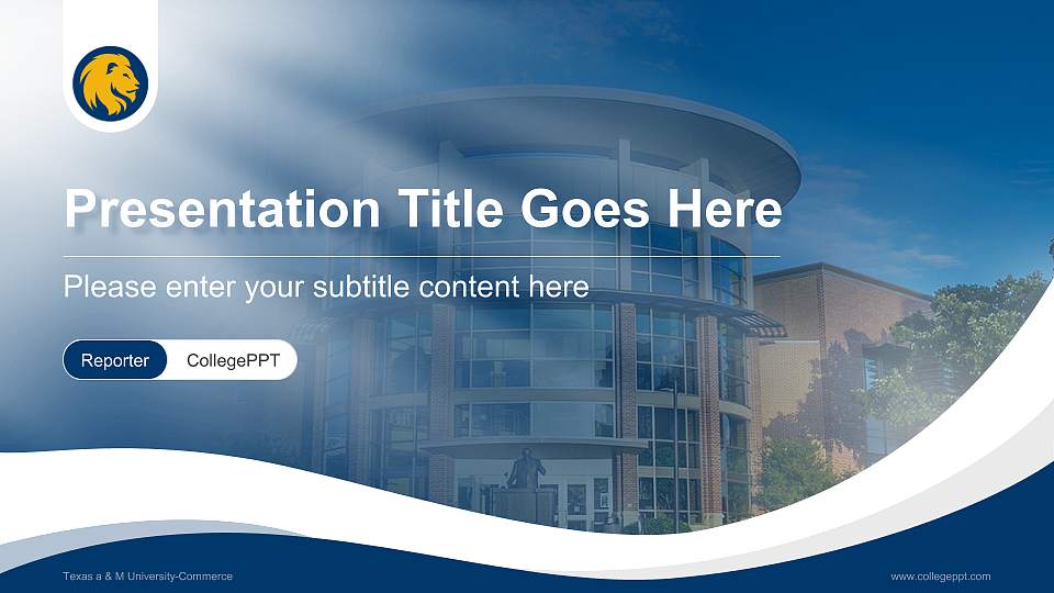 Texas a & M University-Commerce Lecture Sharing and Networking Event PPT Template16:9 ratio PPT effect preview image
