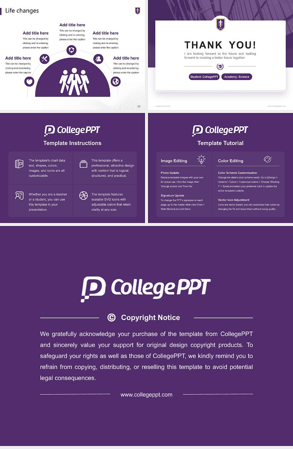 Taylor University National Scholarship Defense PPT Template4:3 ratio PPT effect preview image4