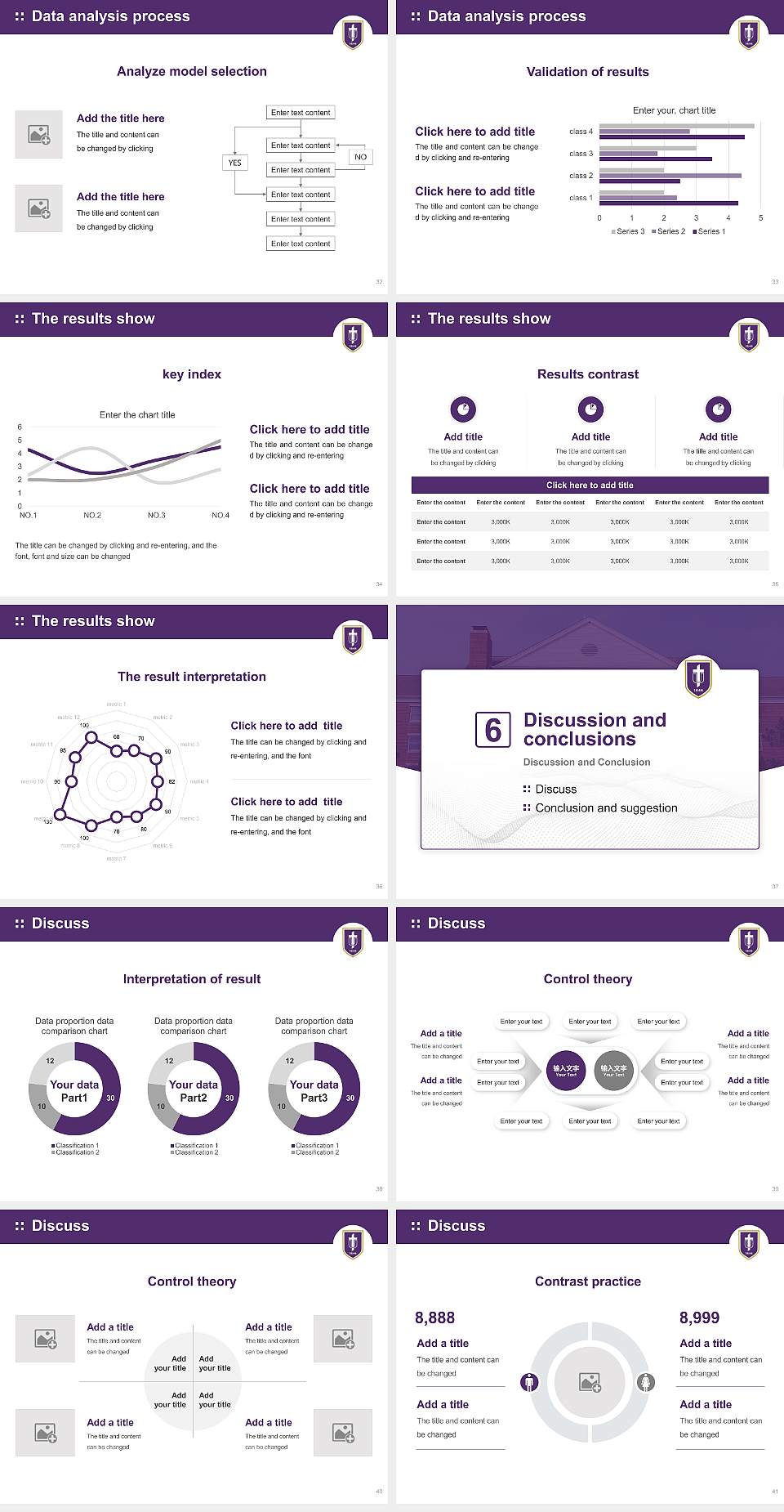 Taylor University Graduation Thesis Defense PPT Template4:3 ratio PPT effect preview image5
