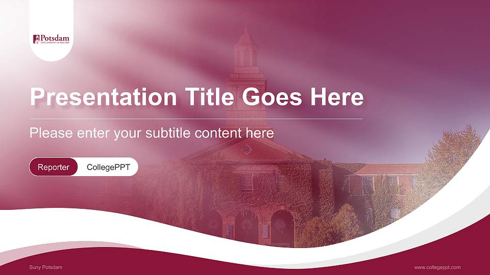 Suny Potsdam Lecture Sharing and Networking Event PPT Template16:9 ratio PPT effect preview image