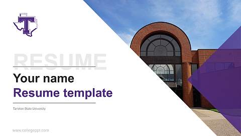 Tarleton State University Resume PPT Template