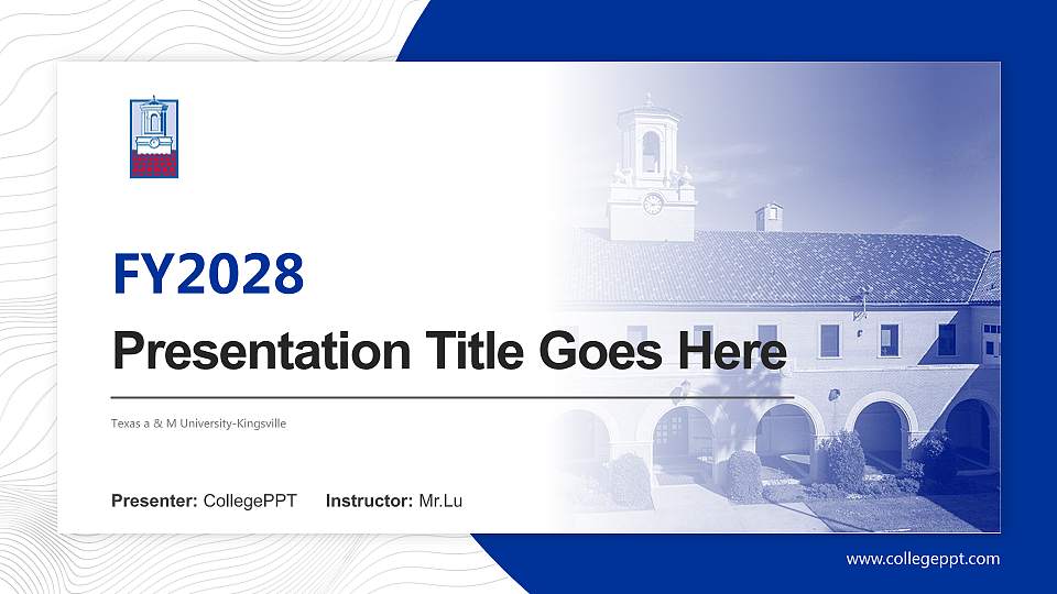 Texas a & M University-Kingsville Academic Presentation/Research Findings Report PPT Template16:9 ratio PPT effect preview image