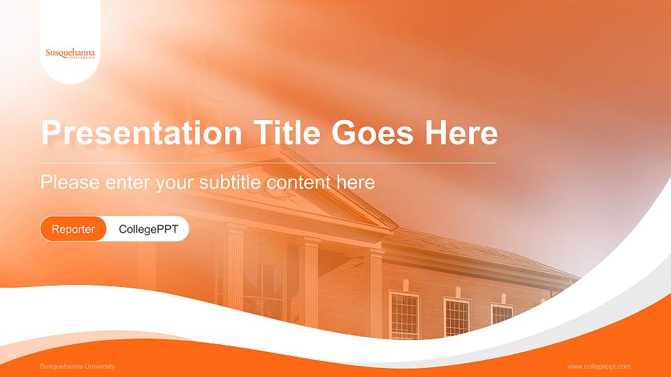 Susquehanna University Lecture Sharing and Networking Event PPT Template16:9 ratio PPT effect preview image