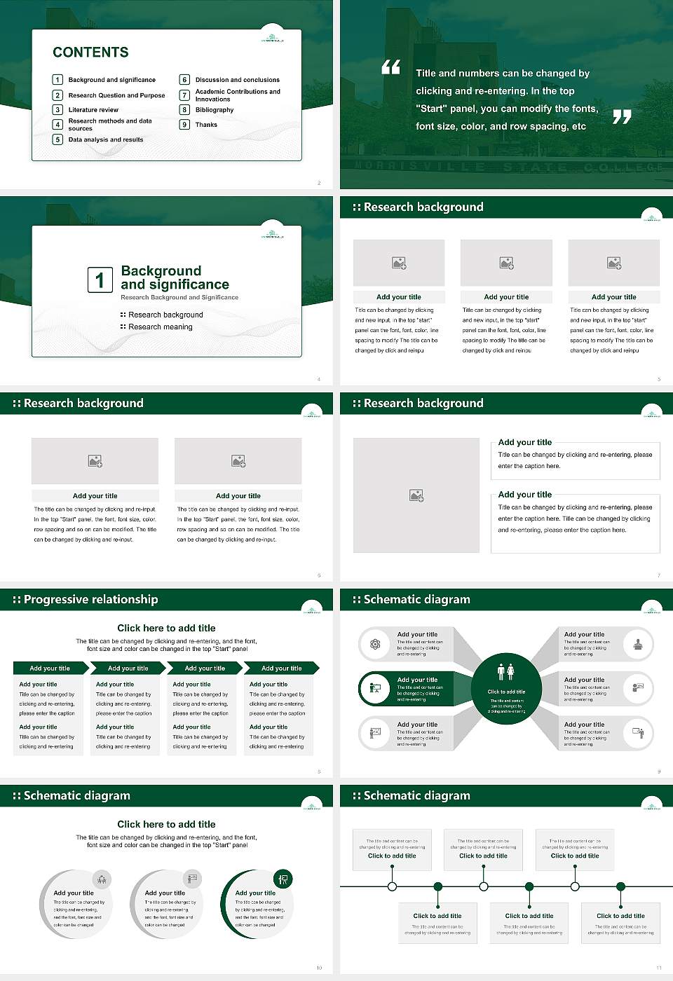 Suny Morrisville Graduation Thesis Defense PPT Template16:9 ratio PPT effect preview image2