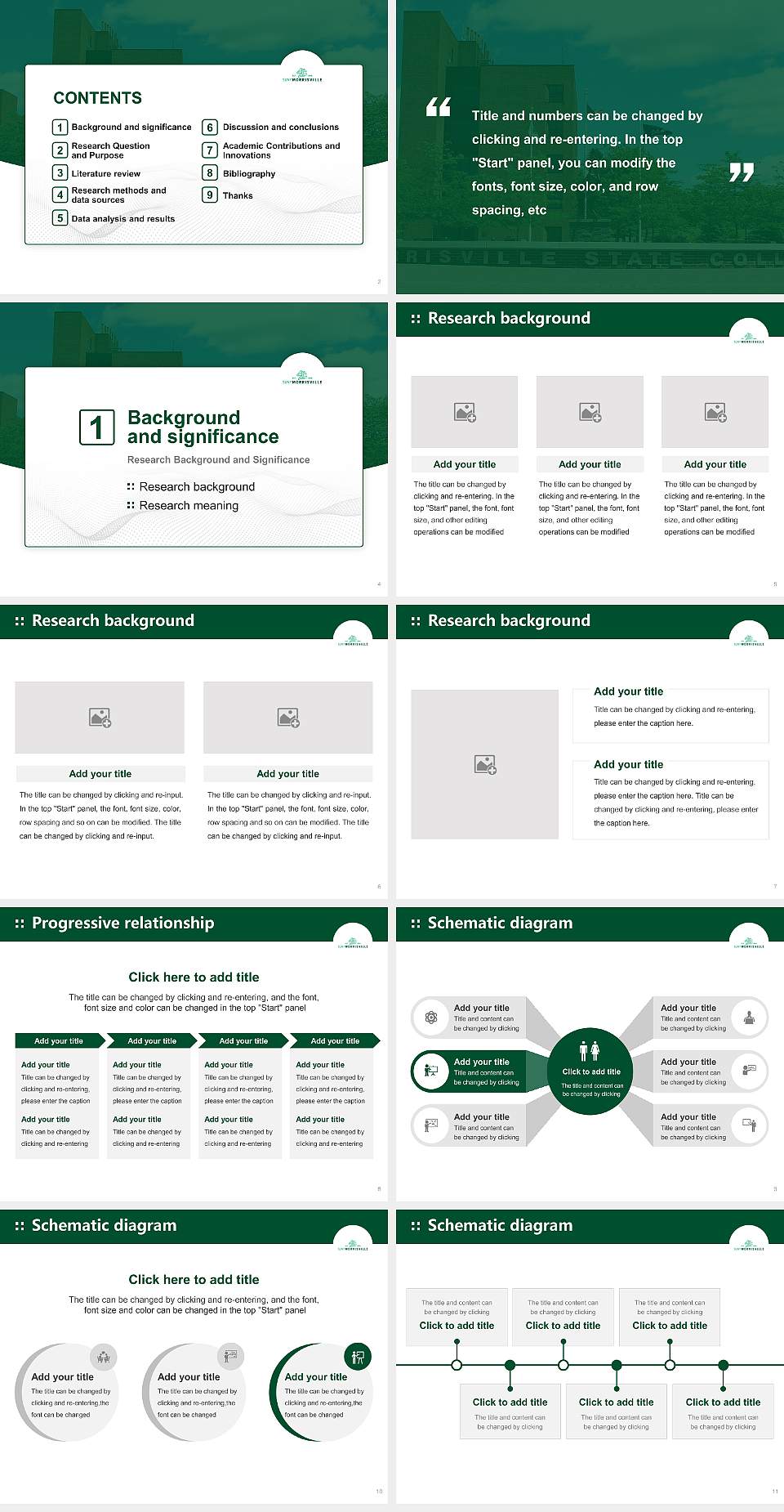 Suny Morrisville Graduation Thesis Defense PPT Template4:3 ratio PPT effect preview image2