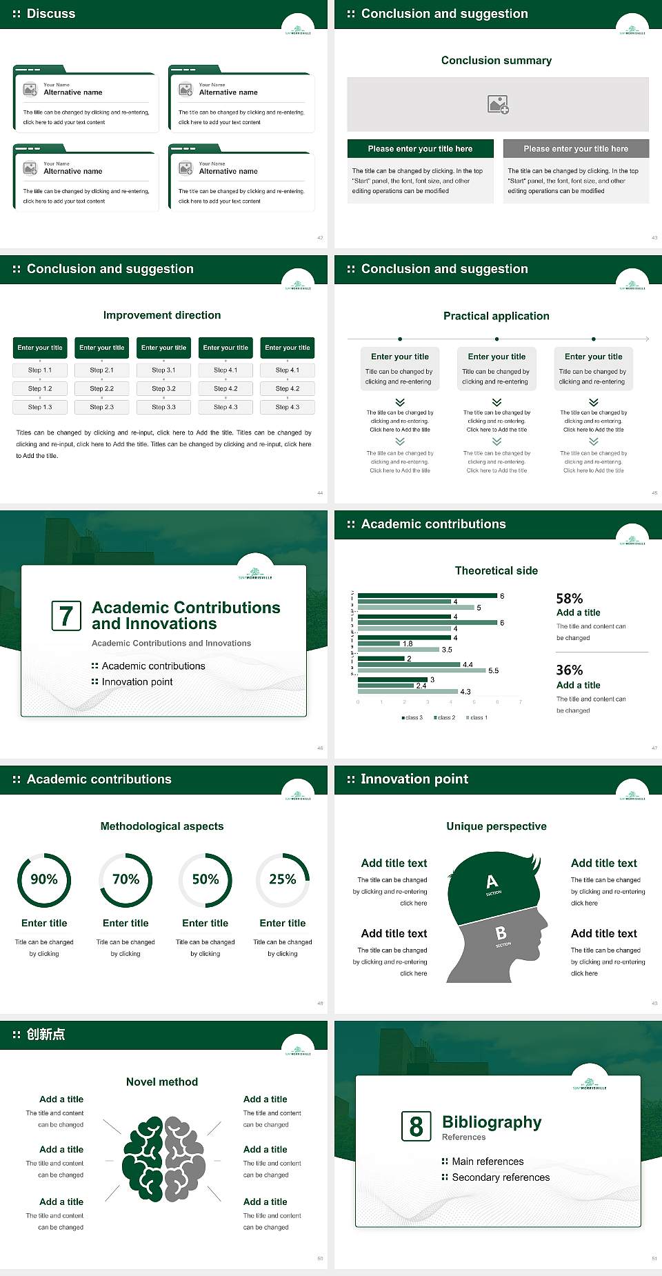 Suny Morrisville Graduation Thesis Defense PPT Template4:3 ratio PPT effect preview image6