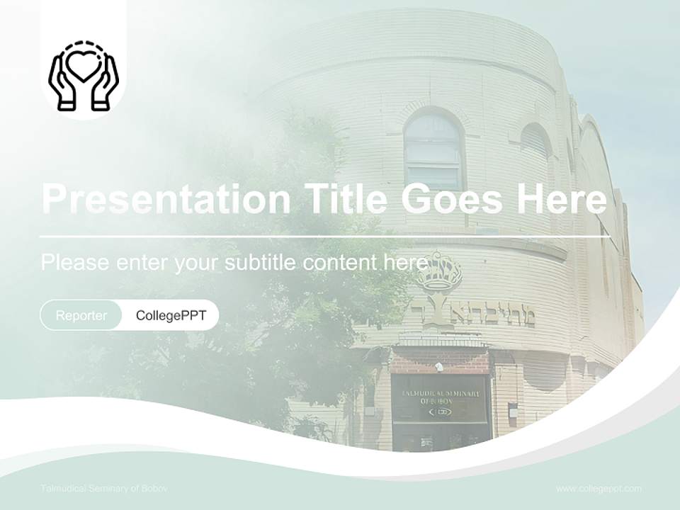 Talmudical Seminary of Bobov Lecture Sharing and Networking Event PPT Template4:3 ratio PPT effect preview image4