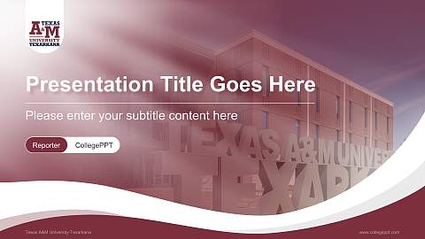 Texas A&M University-Texarkana Lecture Sharing and Networking Event PPT Template