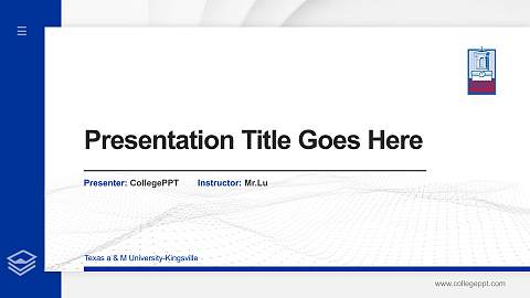 Texas a & M University-Kingsville Thesis Proposal/Graduation Defense PPT Template