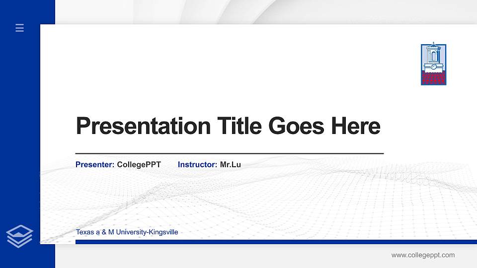Texas a & M University-Kingsville Thesis Proposal/Graduation Defense PPT Template16:9 ratio PPT effect preview image