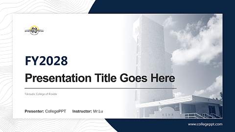 Talmudic College of Florida Academic Presentation/Research Findings Report PPT Template