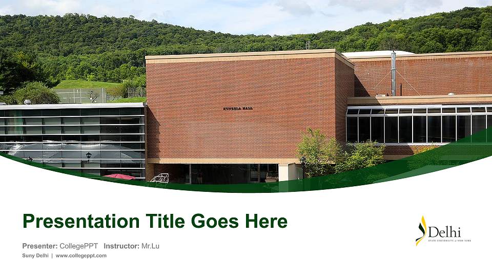 Suny Delhi Course/Courseware Creation PPT Template16:9 ratio PPT effect preview image