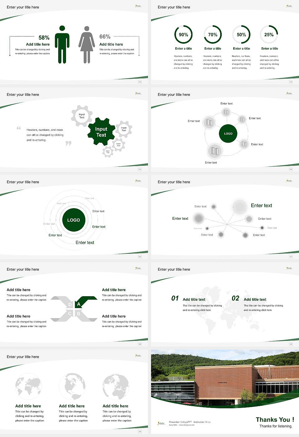 Suny Delhi Course/Courseware Creation PPT Template16:9 ratio PPT effect preview image4