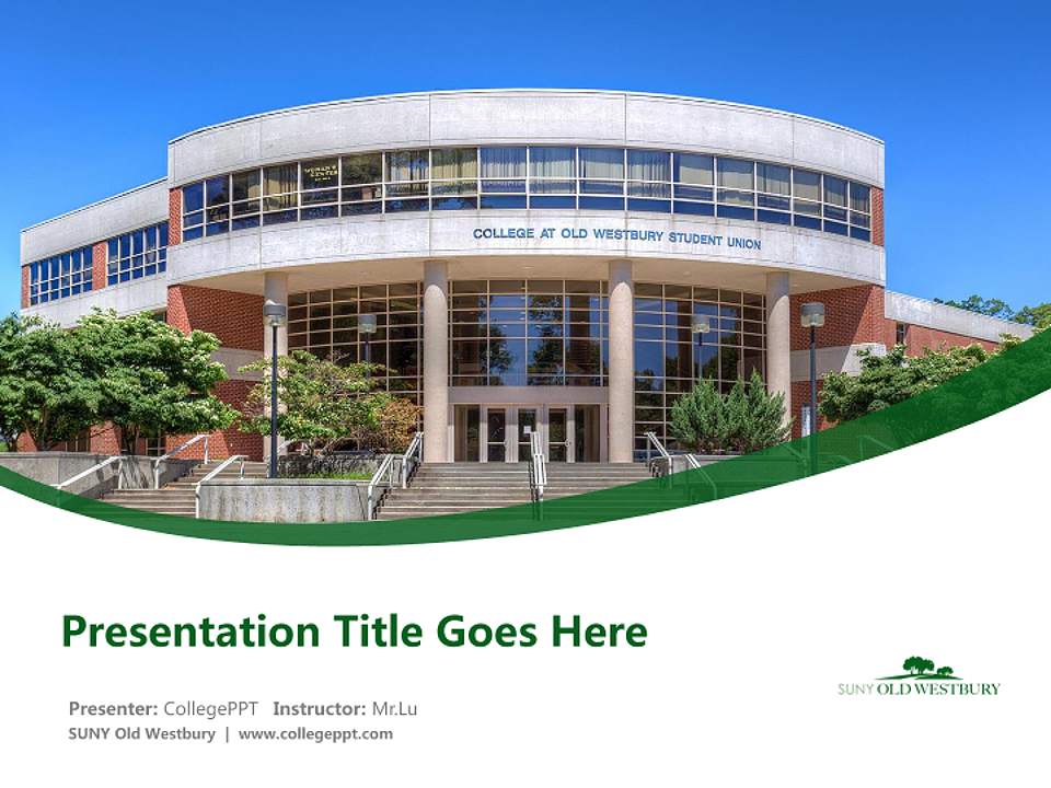 SUNY Old Westbury Course/Courseware Creation PPT Template4:3 ratio PPT effect preview image5