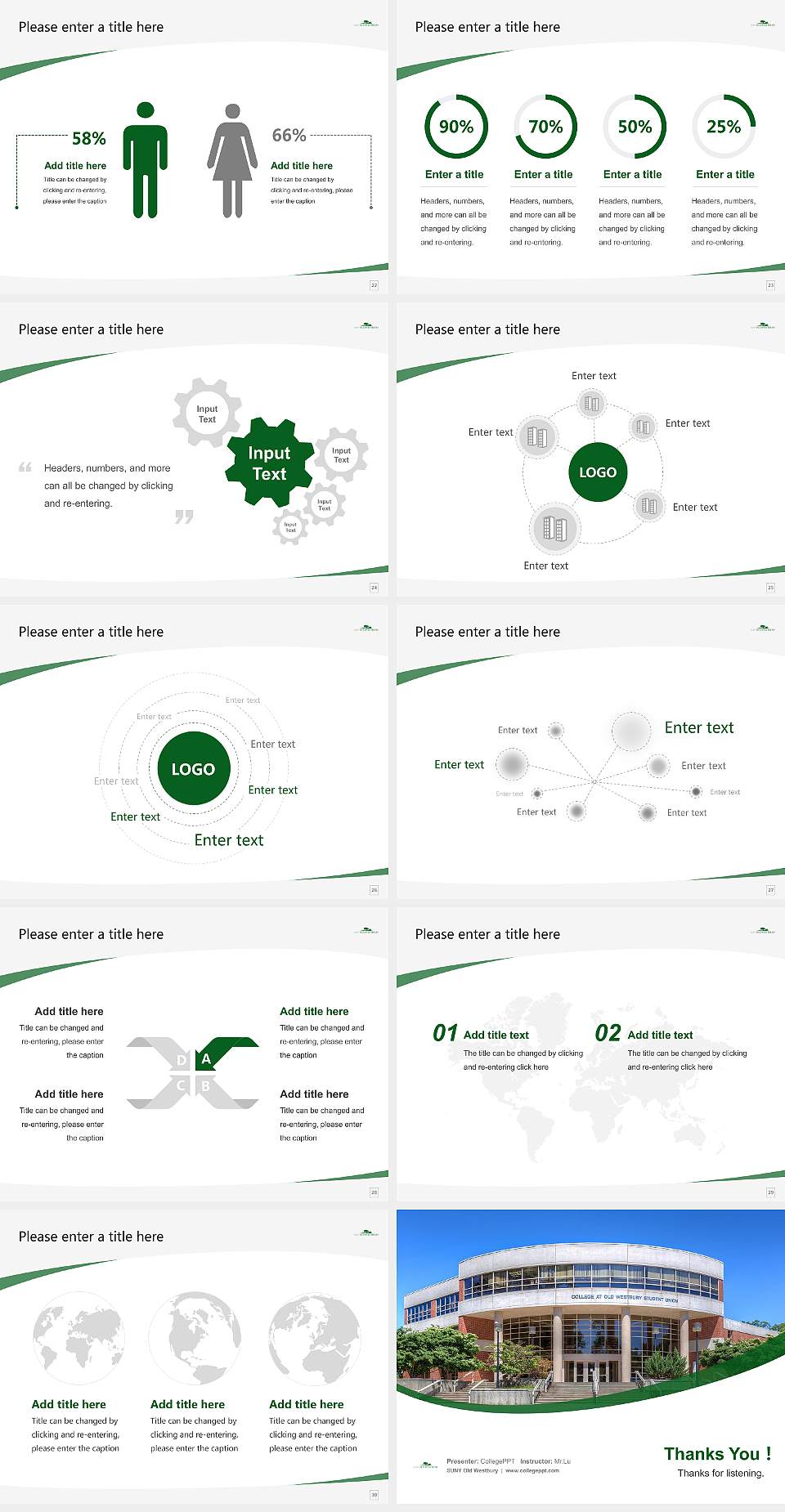 SUNY Old Westbury Course/Courseware Creation PPT Template4:3 ratio PPT effect preview image4