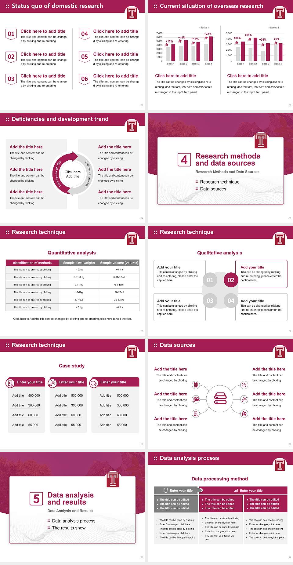 Temple University Graduation Thesis Defense PPT Template4:3 ratio PPT effect preview image4