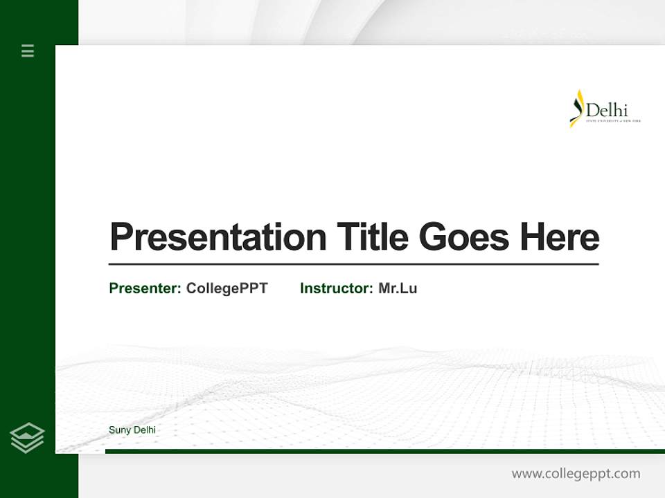 Suny Delhi Thesis Proposal/Graduation Defense PPT Template4:3 ratio PPT effect preview image5