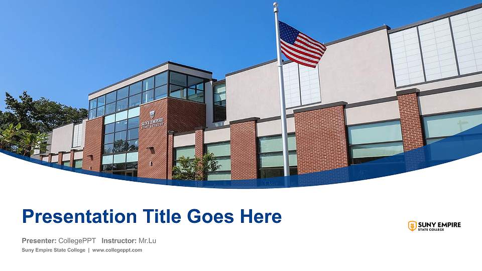 Suny Empire State College Course/Courseware Creation PPT Template16:9 ratio PPT effect preview image