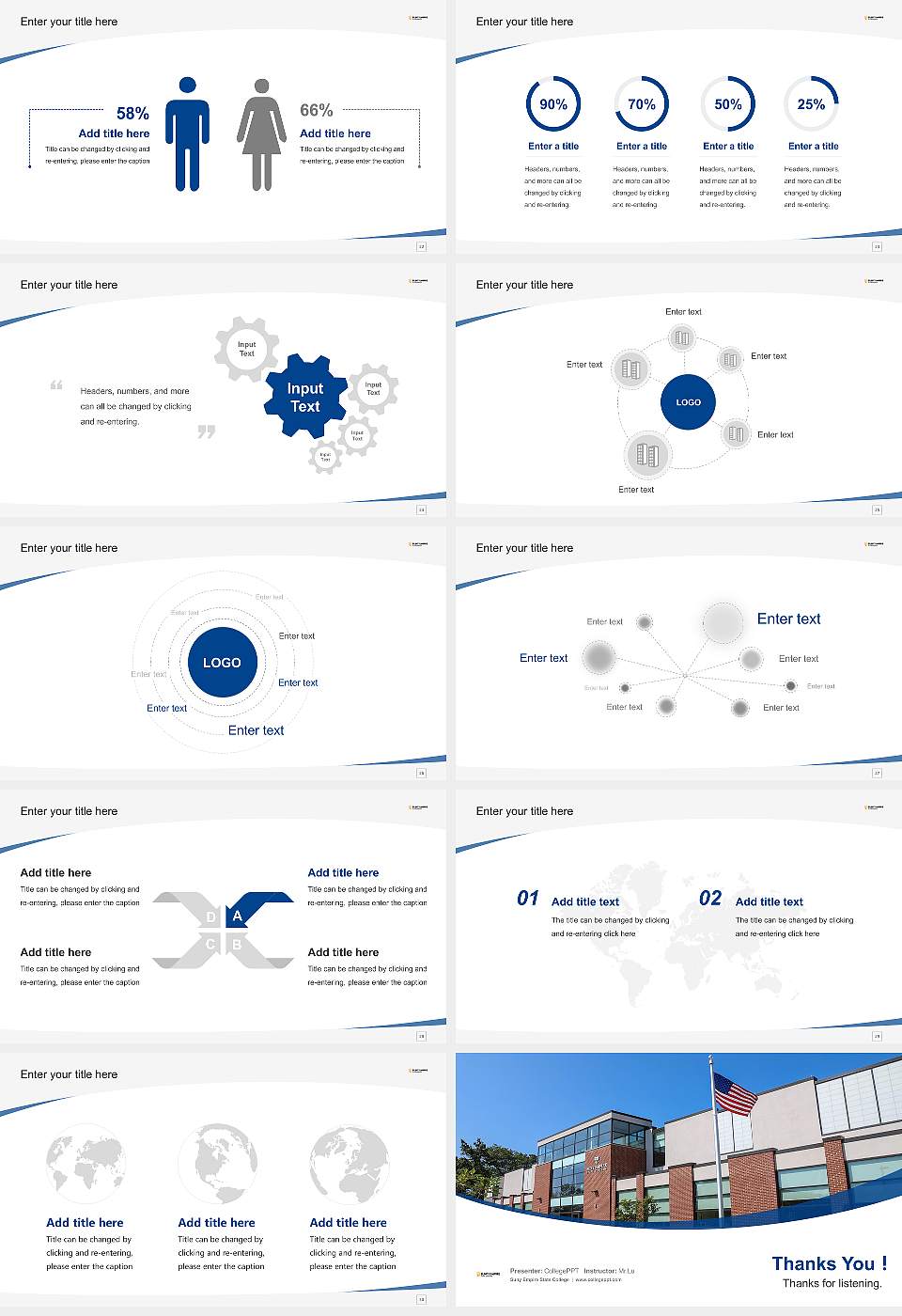 Suny Empire State College Course/Courseware Creation PPT Template16:9 ratio PPT effect preview image4