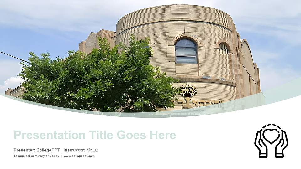 Talmudical Seminary of Bobov Course/Courseware Creation PPT Template16:9 ratio PPT effect preview image