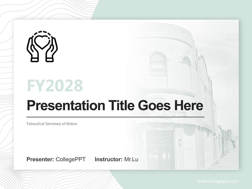 Talmudical Seminary of Bobov Academic Presentation/Research Findings Report PPT Template4:3 ratio PPT effect preview image5