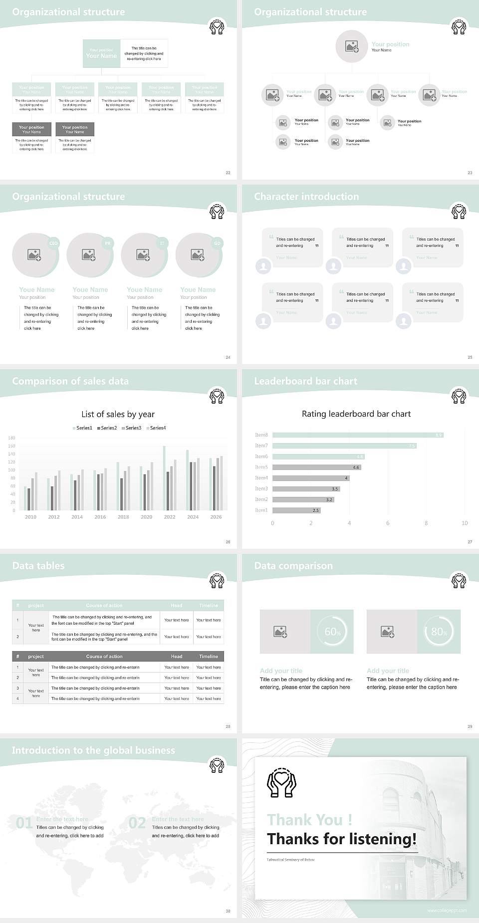 Talmudical Seminary of Bobov Academic Presentation/Research Findings Report PPT Template4:3 ratio PPT effect preview image4