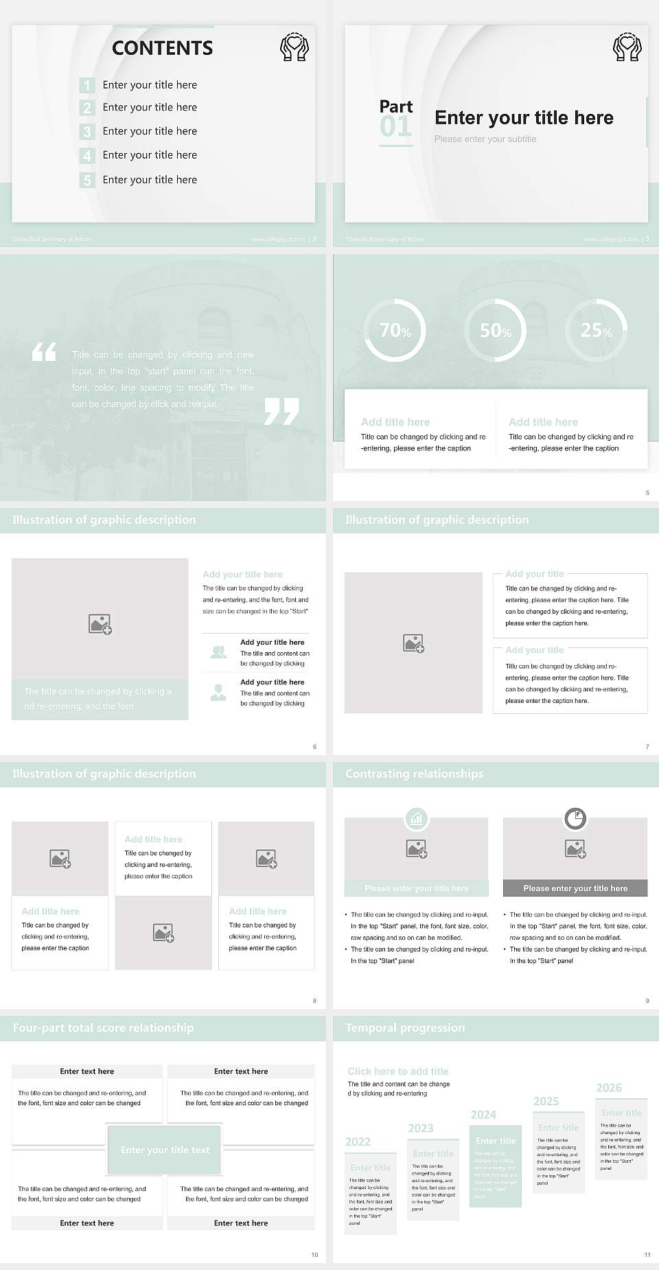 Talmudical Seminary of Bobov Thesis Proposal/Graduation Defense PPT Template4:3 ratio PPT effect preview image2