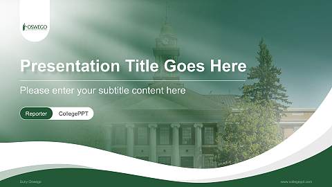Suny Oswego Lecture Sharing and Networking Event PPT Template