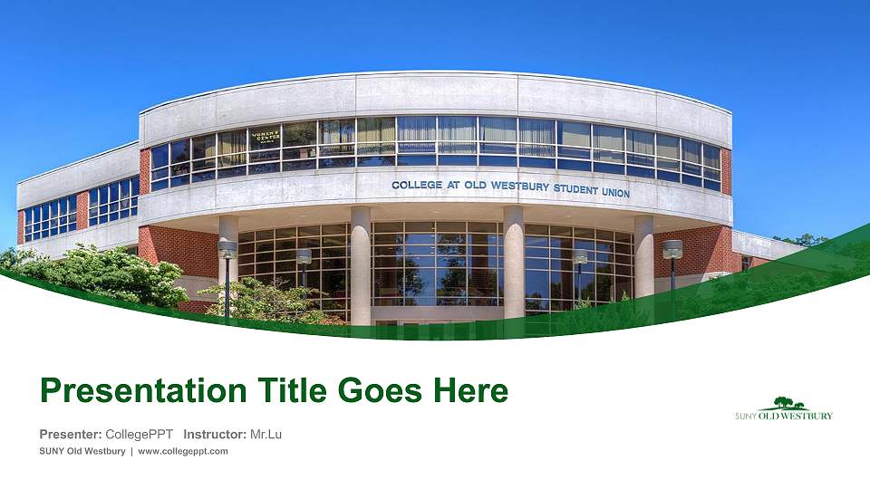 SUNY Old Westbury Course/Courseware Creation PPT Template16:9 ratio PPT effect preview image