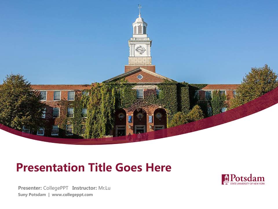 Suny Potsdam Course/Courseware Creation PPT Template4:3 ratio PPT effect preview image5