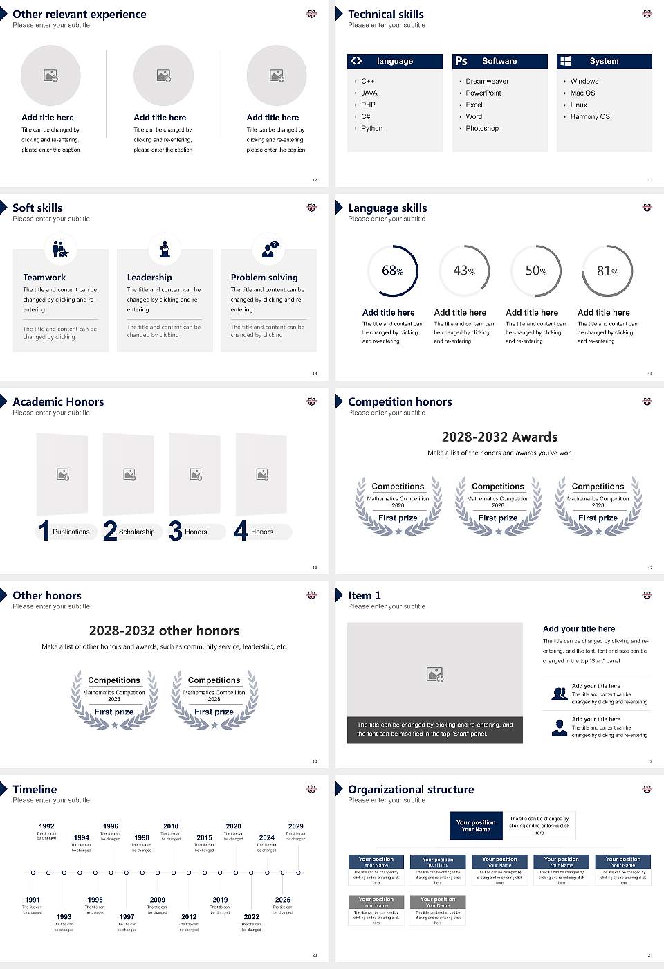 Texas A&M University-Central Texas Resume PPT Template16:9 ratio PPT effect preview image3