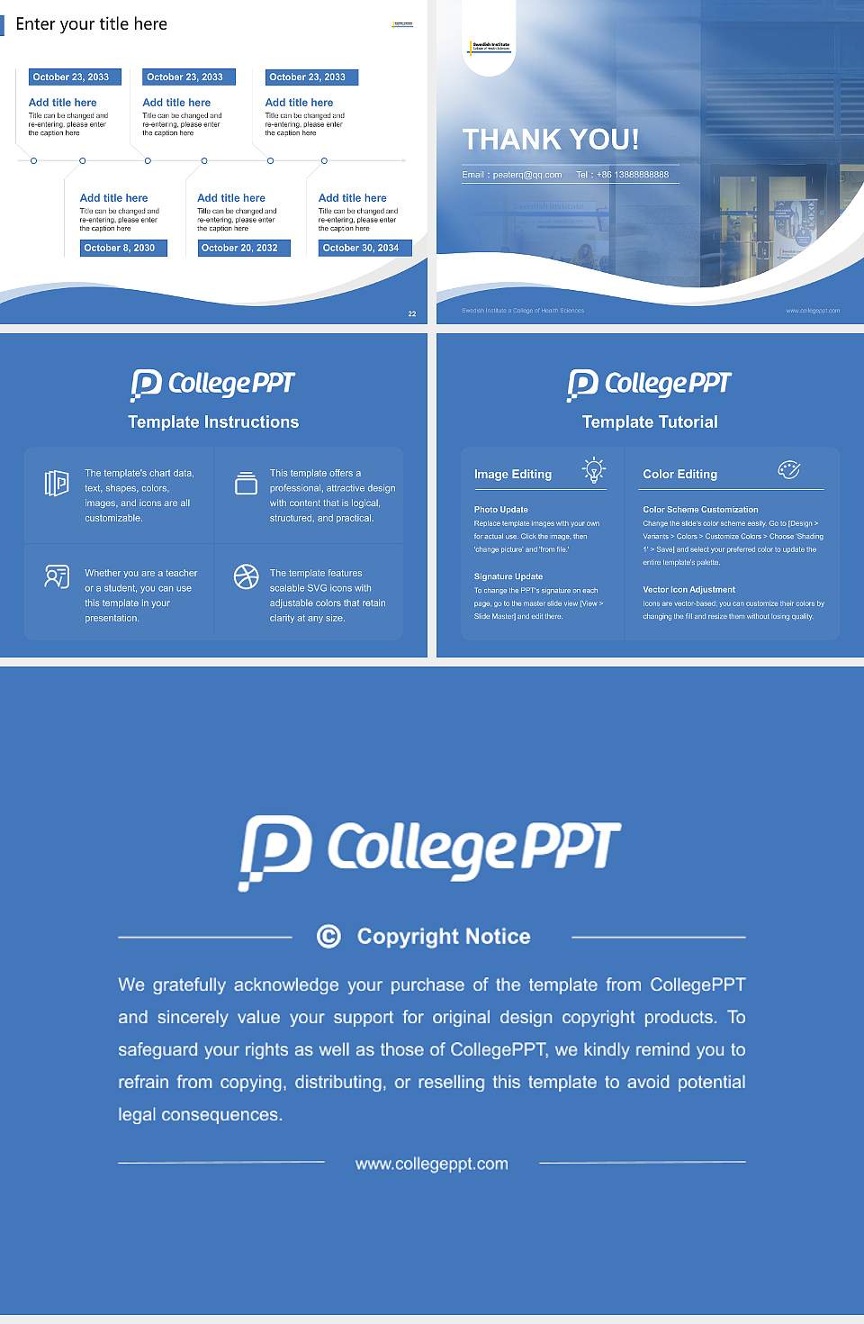 Swedish Institute a College of Health Sciences Lecture Sharing and Networking Event PPT Template4:3 ratio PPT effect preview image4