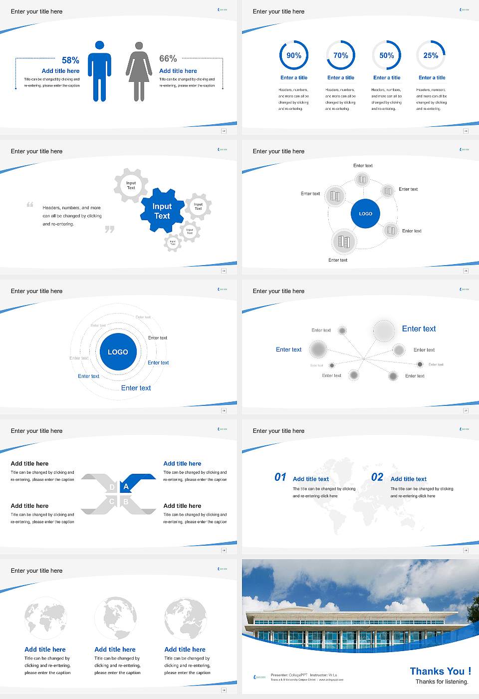 Texas a & M University-Corpus Christi Course/Courseware Creation PPT Template16:9 ratio PPT effect preview image4