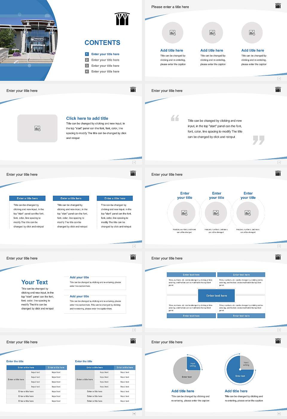 Stockton University Course/Courseware Creation PPT Template16:9 ratio PPT effect preview image2