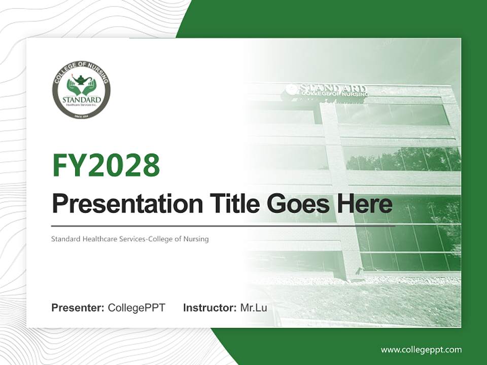 Standard Healthcare Services-College of Nursing Academic Presentation/Research Findings Report PPT Template4:3 ratio PPT effect preview image5