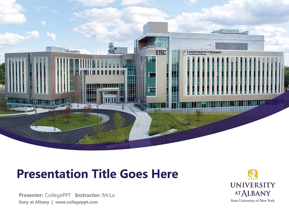 Suny at Albany Course/Courseware Creation PPT Template4:3 ratio PPT effect preview image5