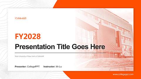 State University of New York at Cobleskill Academic Presentation/Research Findings Report PPT Template