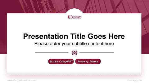 State University of New York at Potsdam National Scholarship Defense PPT Template