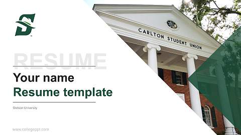 Stetson University Resume PPT Template