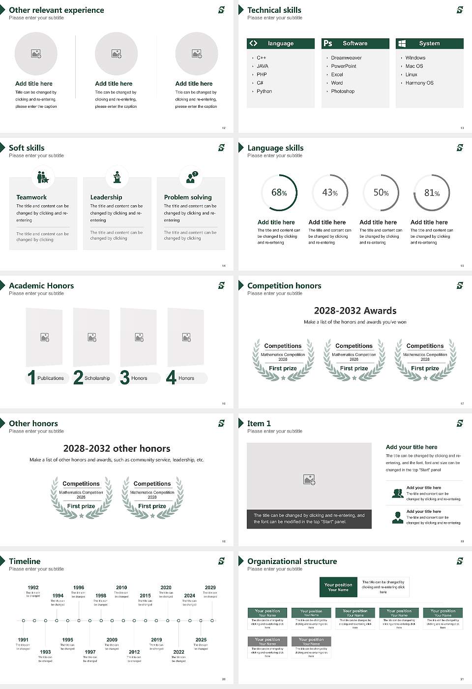 Stetson University Resume PPT Template16:9 ratio PPT effect preview image3