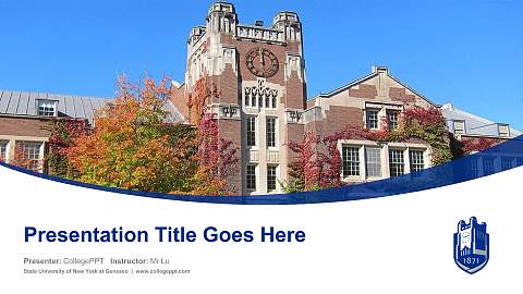 State University of New York at Geneseo Course/Courseware Creation PPT Template