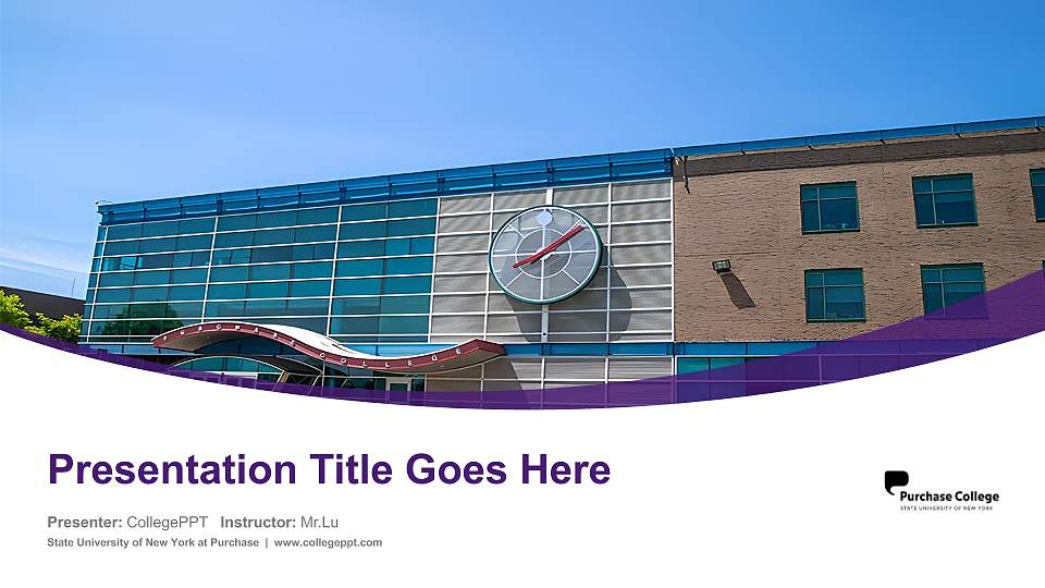 State University of New York at Purchase Course/Courseware Creation PPT Template16:9 ratio PPT effect preview image