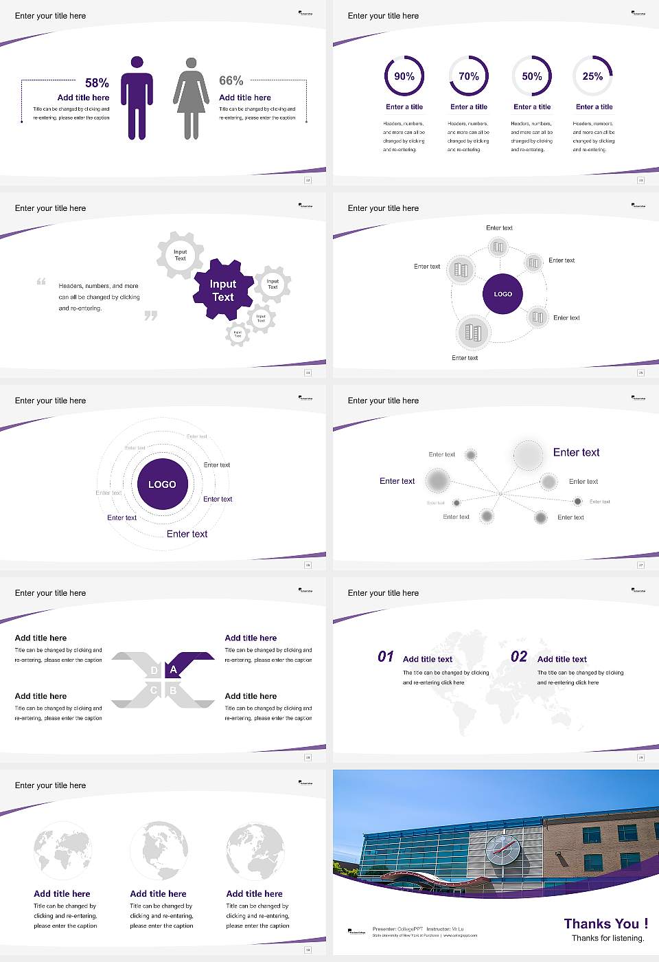 State University of New York at Purchase Course/Courseware Creation PPT Template16:9 ratio PPT effect preview image4