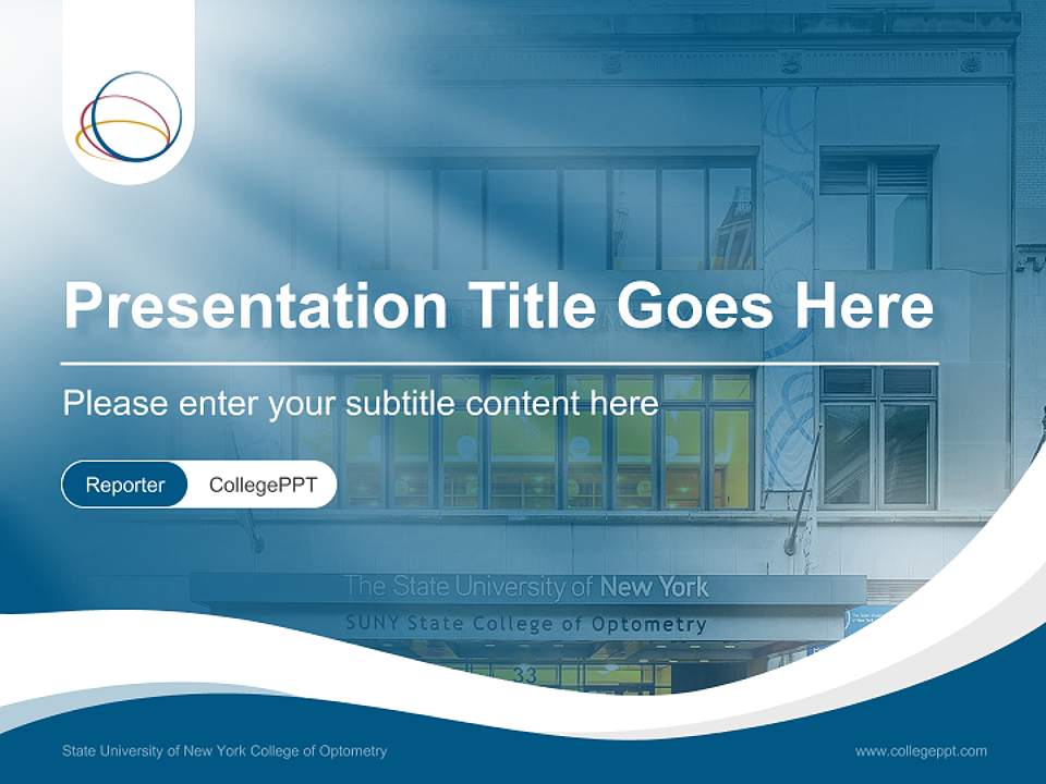 State University of New York College of Optometry Lecture Sharing and Networking Event PPT Template4:3 ratio PPT effect preview image4