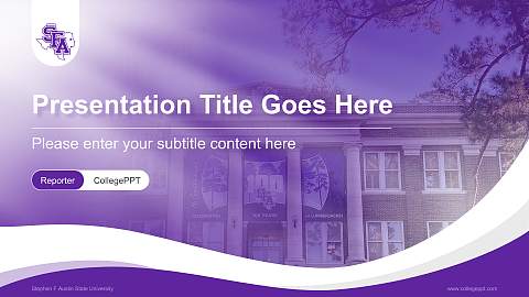 Stephen F Austin State University Lecture Sharing and Networking Event PPT Template