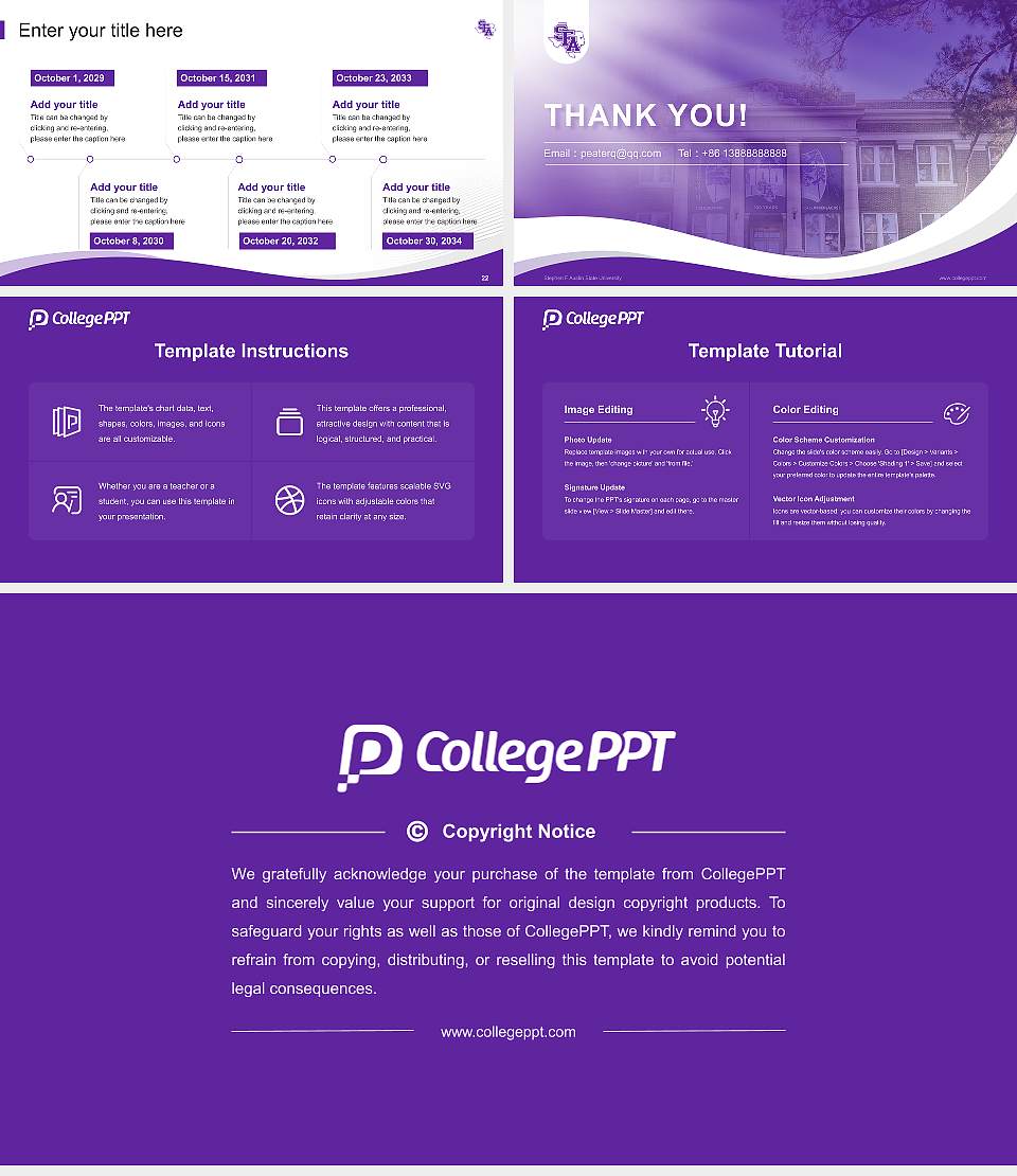 Stephen F Austin State University Lecture Sharing and Networking Event PPT Template16:9 ratio PPT effect preview image4