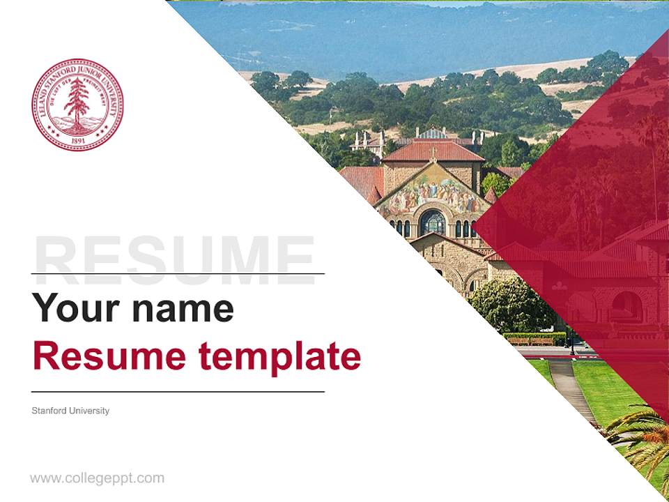 Stanford University Resume PPT Template4:3 ratio PPT effect preview image5